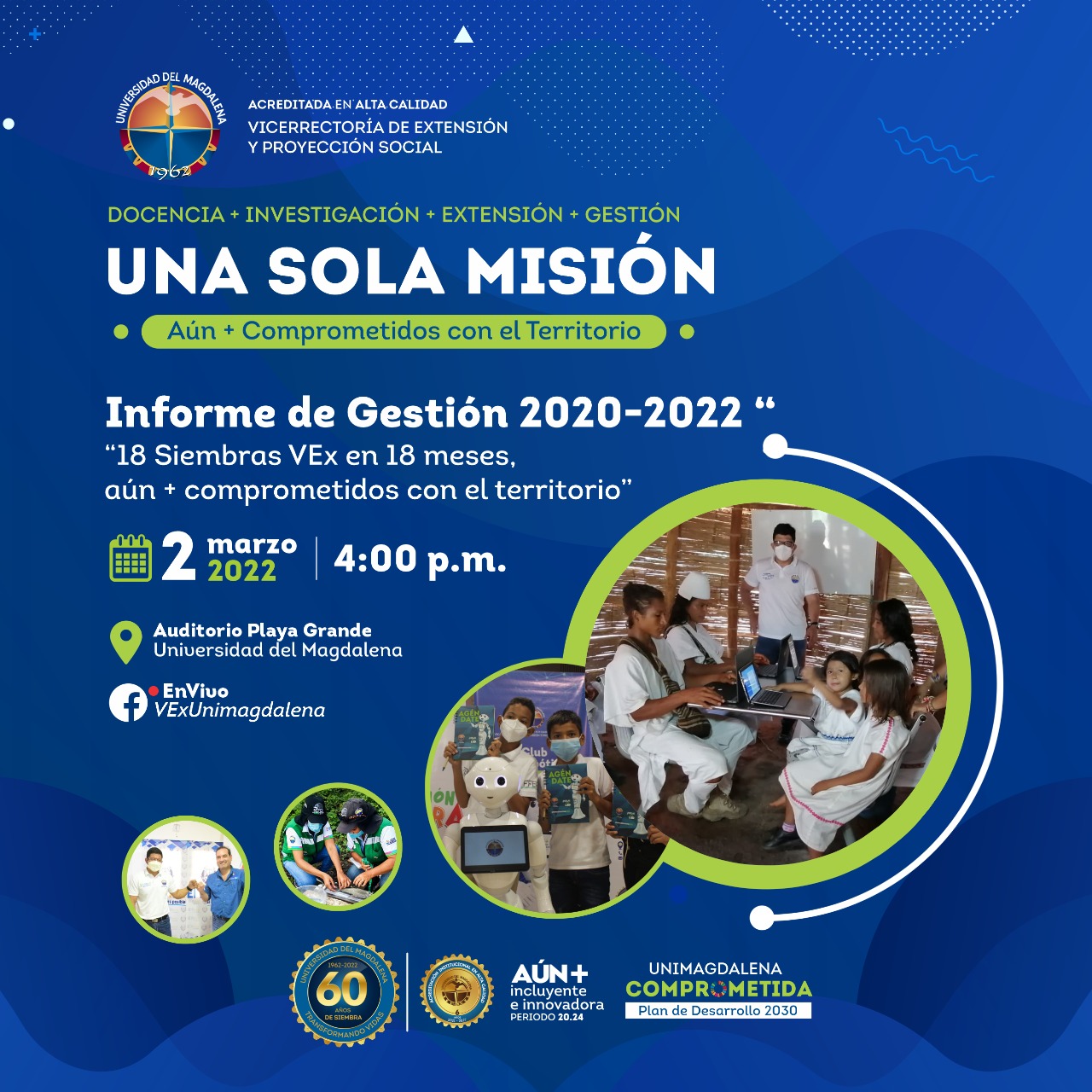 Anuncio de rendición de cuentas de vicerrectoría de extensión 2022